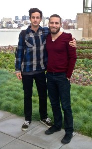 Riccardo Bonetti con Joseph Killian, facility manager di Twitter